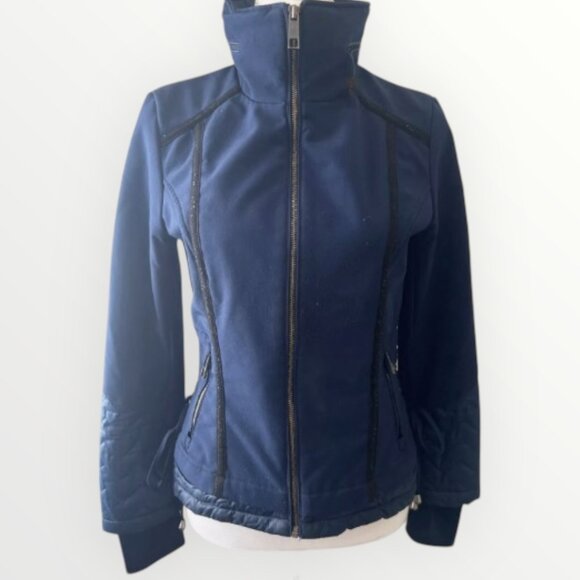 Guess Navy Water-Resistant Jacket Women' Small - Picture 1 of 5